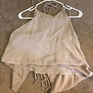 Women’s tan spaghetti strap top